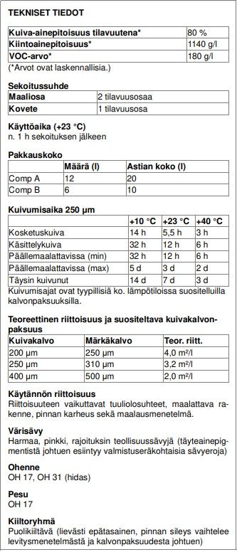 Epocoat 280 GF Epoksilattiamaali 18 L sarjoissa - Image 2