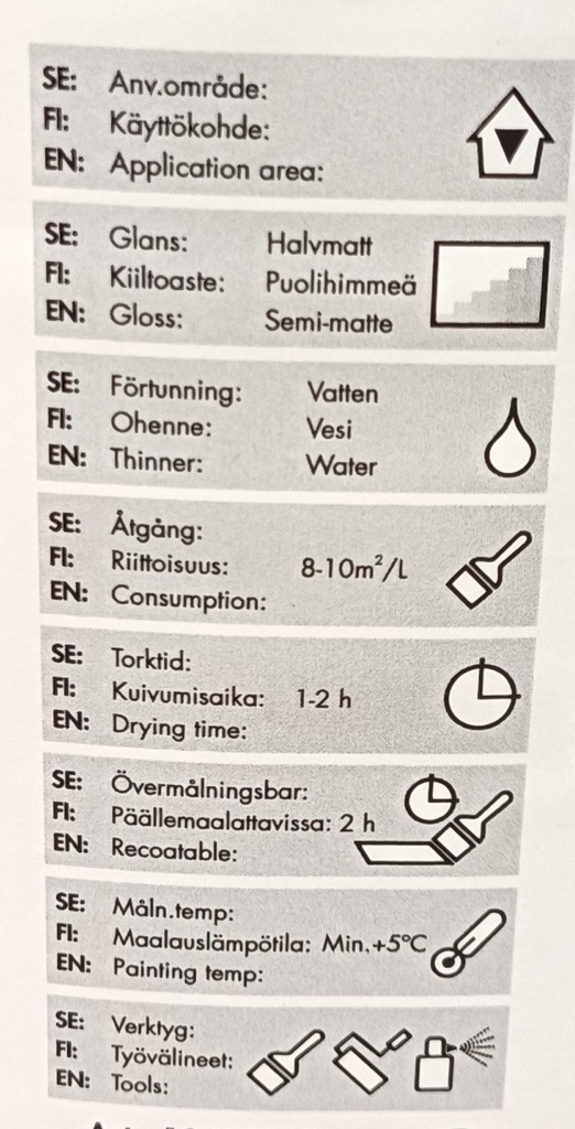 COLOREX NC 20 2,7L Rakennusmaali A-pohja valkoinen