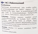 COLOREX NC 3 2,7L Rakennusmaali Base A Valkoinen
