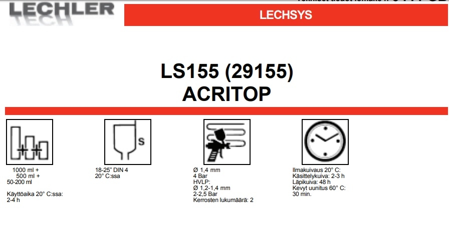 Raskaankaluston Akryylimaali 1 Litra Lechler Lechsys - Image 3