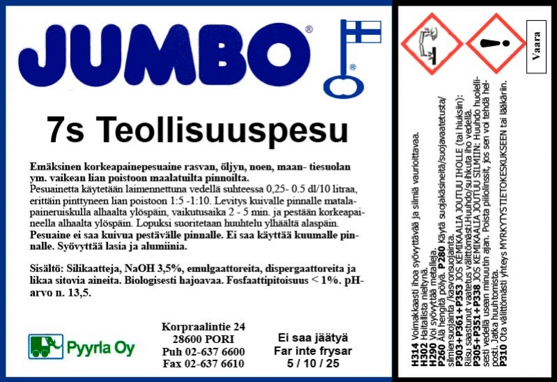 Jumbo 7S Teollisuuspesu 25L
