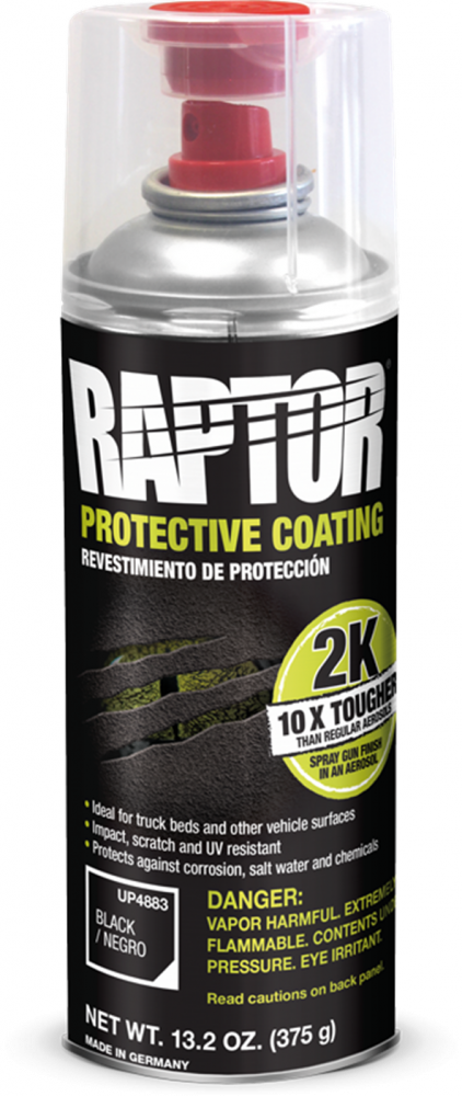 Musta U-POL Raptor Pinnoite 2k Spray 400ml