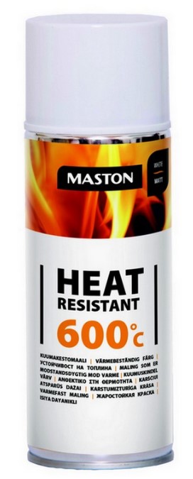 MASTON Kuumakestomaalispray 600°C valkoinen 400ml