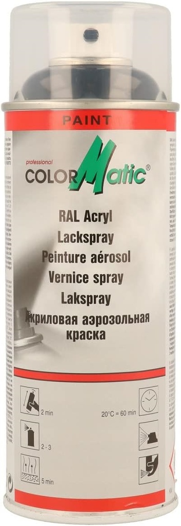 Colormatic Kiiltävä musta Ral 9005 Akryyli Spray 400ml