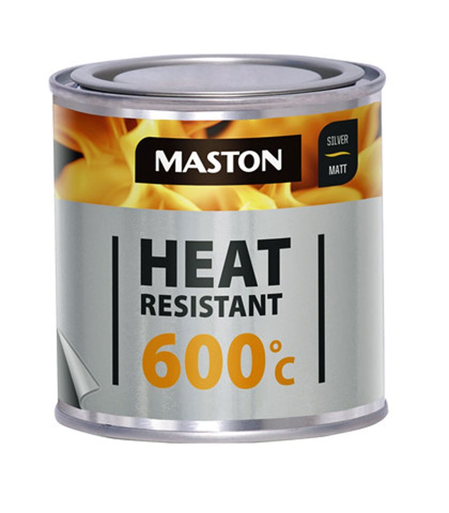 [101257] Maston Kuumakestomaali 600°C Hopea 0,25 L