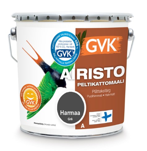[59671036] GVK Peltikattomaali Harmaa 18L RR23 AIRISTO vesiohenteinen